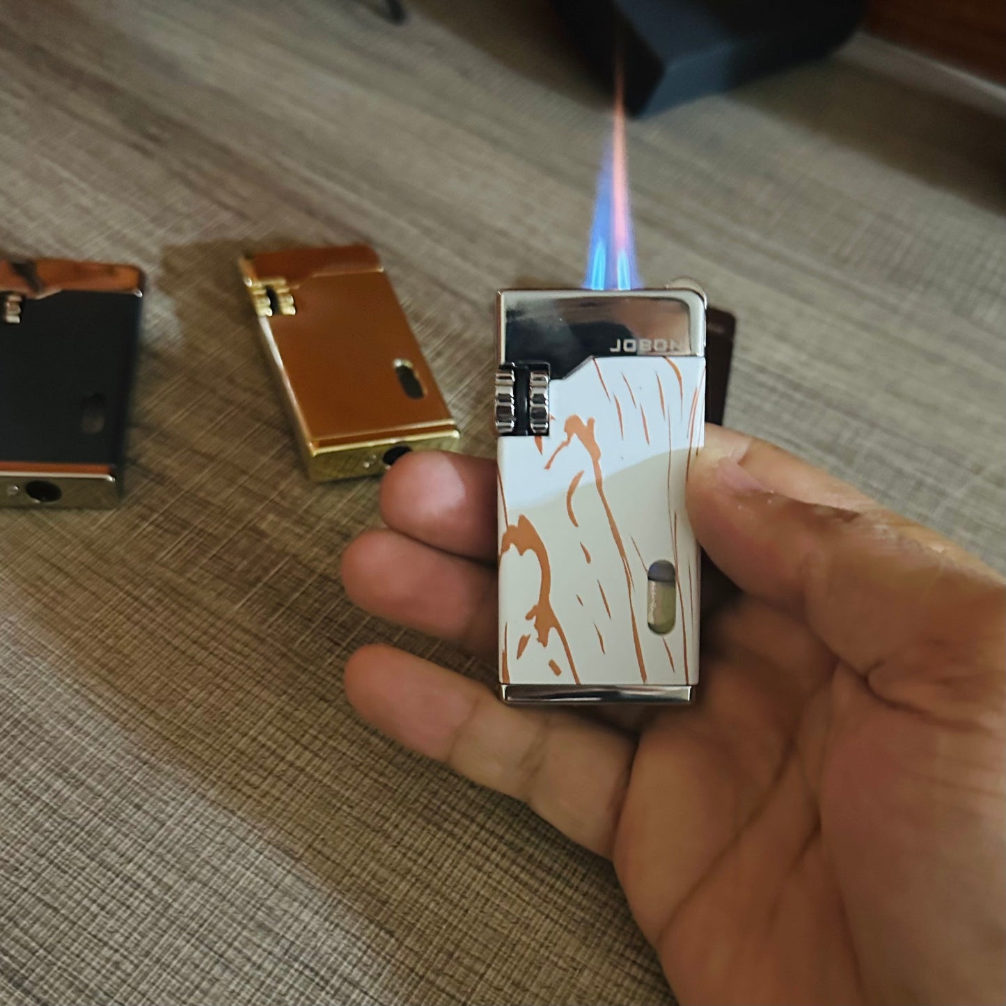 High-end Double Straight Windproof Lighter