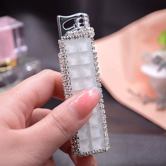 Diamond-shaped Lighter With a Red Flame